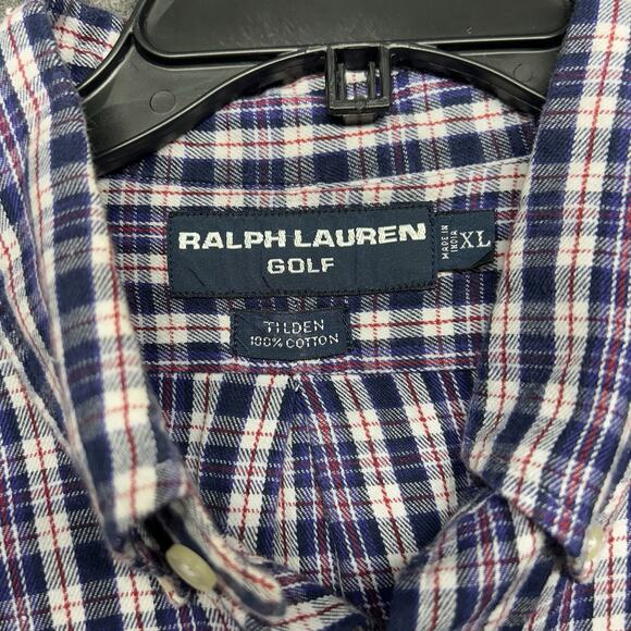 Ralph Lauren Golf Shirt Men XL Multi Plaid Classic Fit Long Sleeve Button Down - Picture 3 of 7